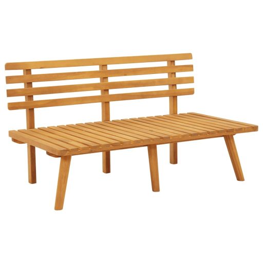 Tömör akácfa kerti pad párnákkal 115 cm