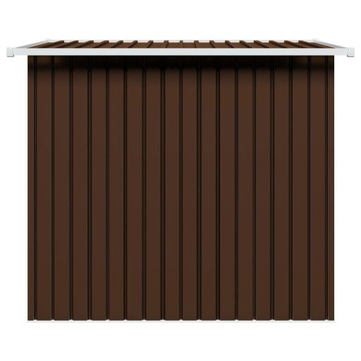Barna acél kerti fészer 194 x 121 x 181 cm