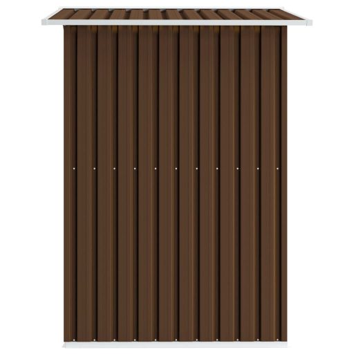 Barna acél kerti fészer 204 x 132 x 186 cm