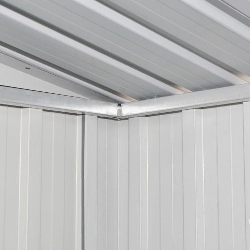 Barna acél kerti fészer 204 x 132 x 186 cm
