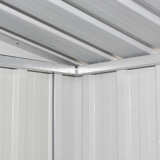 Barna acél kerti fészer 257 x 205 x 178 cm