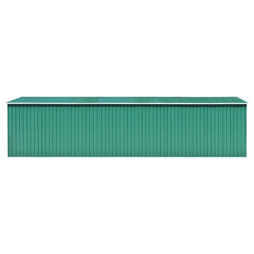 Zöld horganyzott acél kerti fészer 257 x 779 x 181 cm