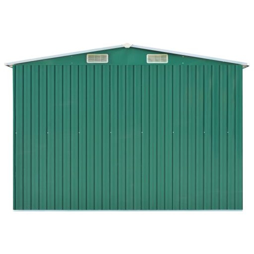 Zöld horganyzott acél kerti fészer 257 x 779 x 181 cm