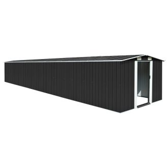   Antracitszürke horganyzott acél kerti fészer 257 x 779 x 181 cm