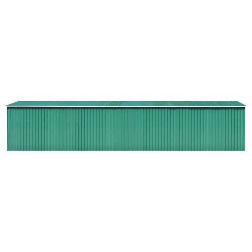 Zöld horganyzott acél kerti fészer 257 x 990 x 181 cm