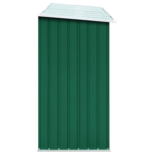 Zöld horganyzott acél kerti tűzifatároló 330 x 84 x 152 cm