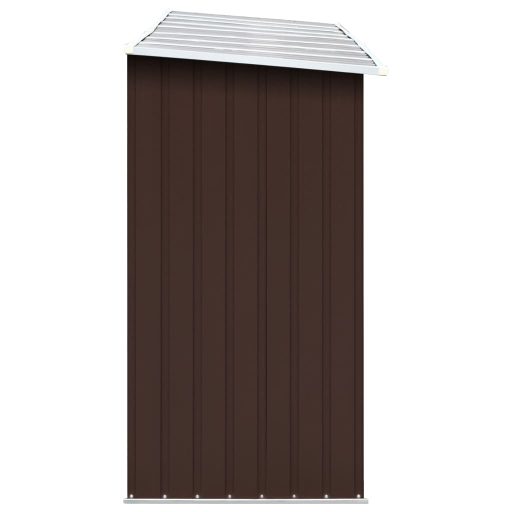 Barna horganyzott acél kerti tűzifatároló 330 x 84 x 152 cm