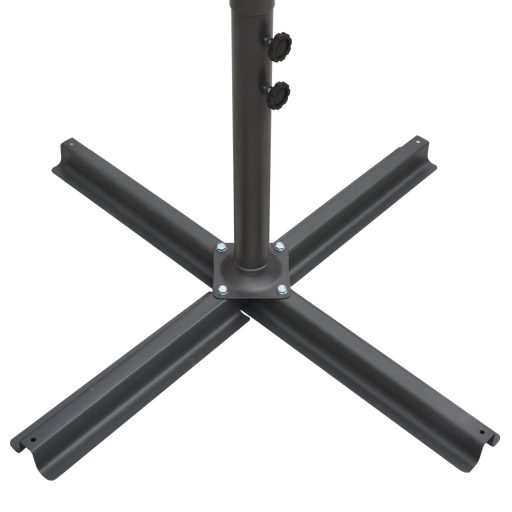Antracitszürke dupla napernyő acélrúddal 250 x 250 cm