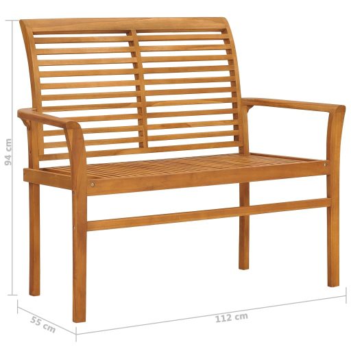 Tömör tíkfa kerti pad 112 cm