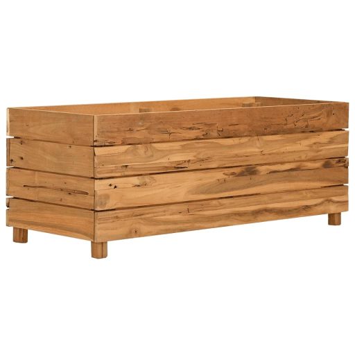 Újrahasznosított tíkfa és acél magaságyás 100 x 40 x 38 cm