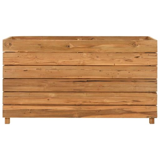 Újrahasznosított tíkfa és acél magaságyás 100 x 40 x 55 cm