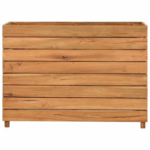Újrahasznosított tíkfa és acél magaságyás 100 x 40 x 72 cm