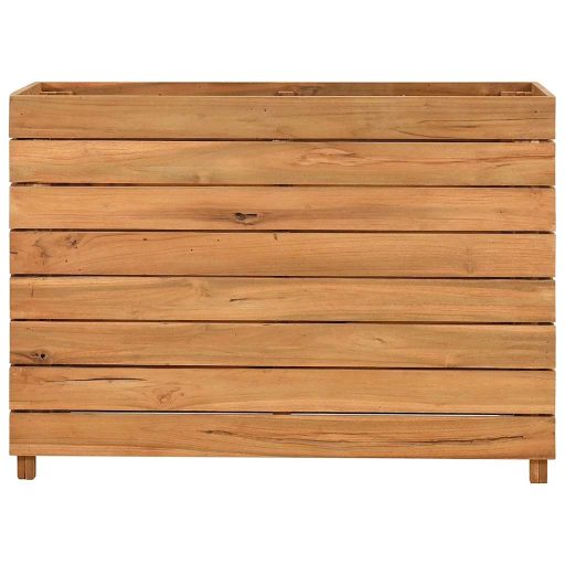 Újrahasznosított tíkfa és acél magaságyás 100 x 40 x 72 cm