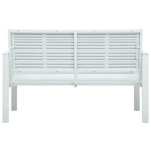 Fehér fautánzatú HDPE kerti pad 120 cm