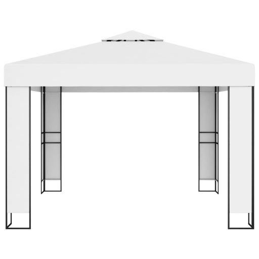 Fehér dupla tetős pavilon 3 x 3 m