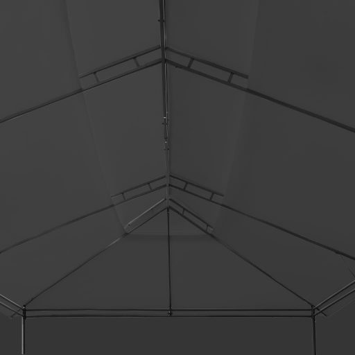 Antracitszürke pavilon függönyökkel 600 x 298 x 270 cm