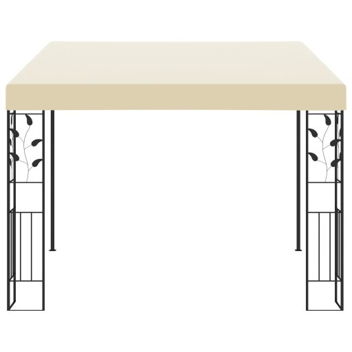 Krémszínű falra szerelhető pavilon 3 x 3 x 2,5 m