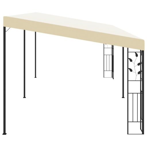 Krémszínű falra szerelhető pavilon 6 x 3 x 2,5 m