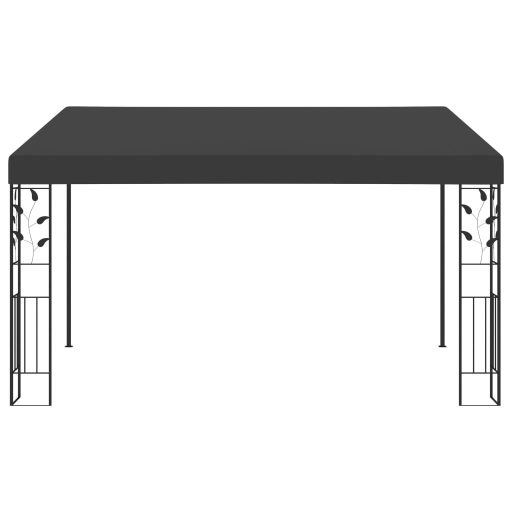 Antracitszürke falra szerelhető pavilon 4 x 3 x 2,5 m