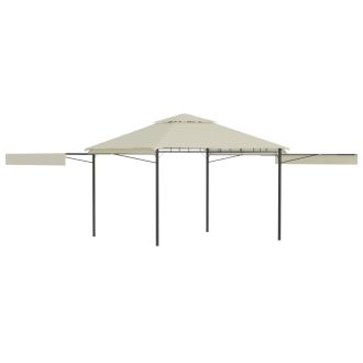   Krémszínű pavilon dupla kibővített tetővel 3x3x2,75 m 180 g/m²