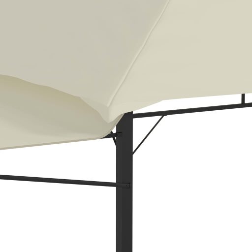 Krémszínű pavilon dupla kibővített tetővel 3x3x2,75 m 180 g/m²