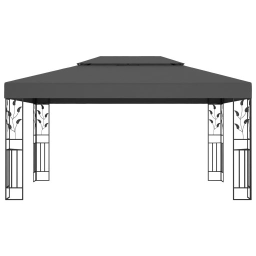 Antracitszürke dupla tetős pavilon 3 x 4 m