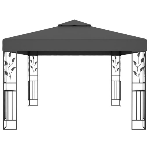 Antracitszürke dupla tetős pavilon 3 x 4 m