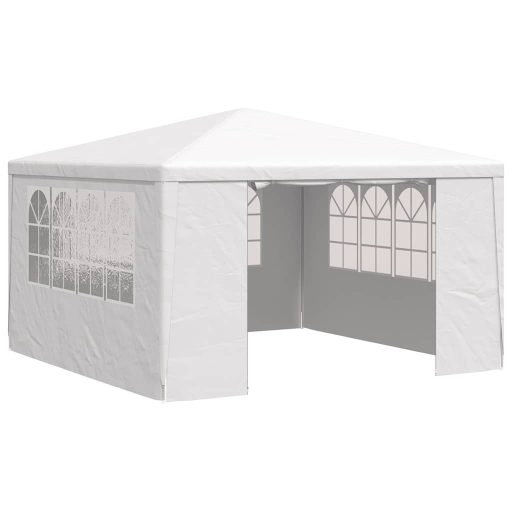 Fehér rendezvénysátor oldalfalakkal 4 x 4 m 90 g/m²