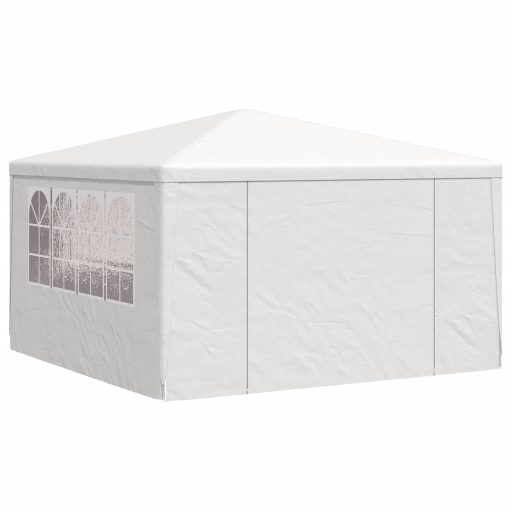 Fehér rendezvénysátor oldalfalakkal 4 x 4 m 90 g/m²
