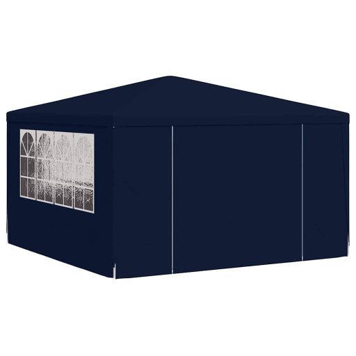 Kék rendezvénysátor oldalfalakkal 4 x 4 m 90 g/m²