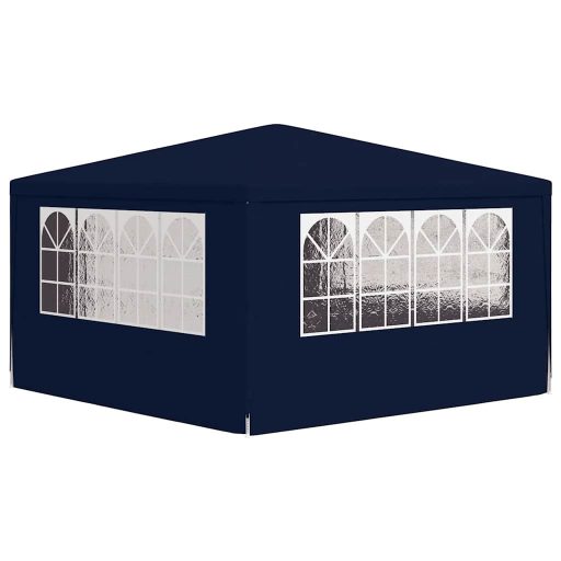 Kék rendezvénysátor oldalfalakkal 4 x 4 m 90 g/m²