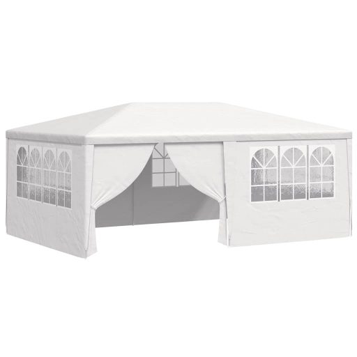 Fehér rendezvénysátor oldalfalakkal 4 x 6 m 90 g/m²