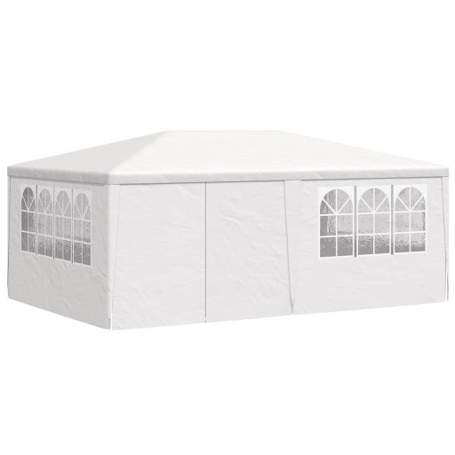 Fehér rendezvénysátor oldalfalakkal 4 x 6 m 90 g/m²