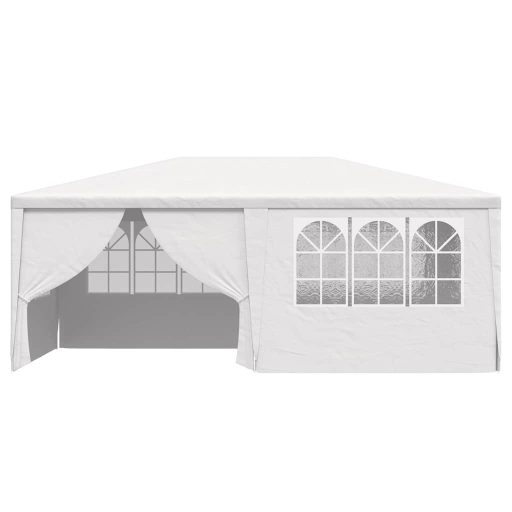 Fehér rendezvénysátor oldalfalakkal 4 x 6 m 90 g/m²