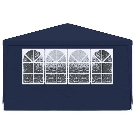 Kék rendezvénysátor oldalfalakkal 4 x 6 m 90 g/m²
