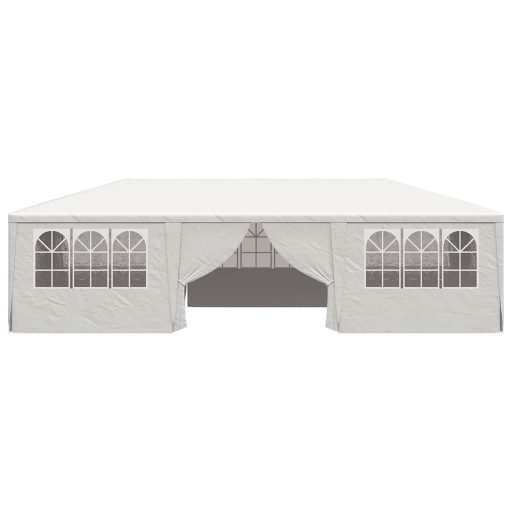 Fehér rendezvénysátor oldalfalakkal 4 x 9 m 90 g/m²