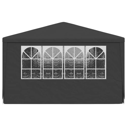 Antracitszürke rendezvénysátor oldalfalakkal 4 x 6 m 90 g/m²
