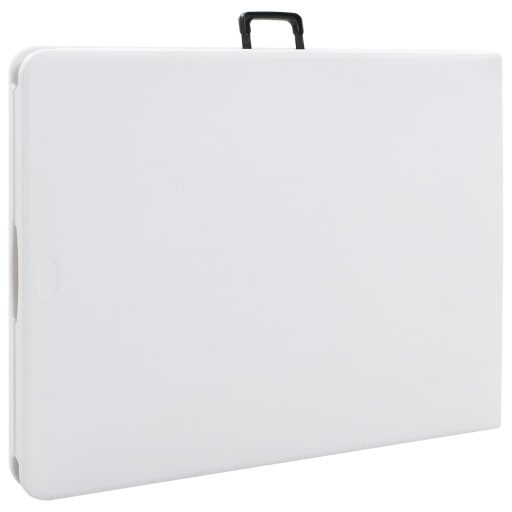 Fehér HDPE összecsukható kerti asztal 180 x 72 x 72 cm