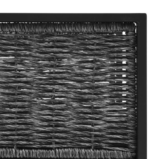 Kétszemélyes antracitszürke polyrattan kanapé párnákkal