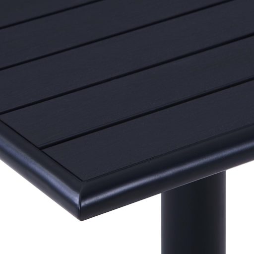 Fekete kerti asztal 60 x 60 x 75 cm