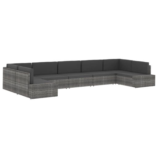 Barna polyrattan sarokkanapé-elem bal oldali karfával