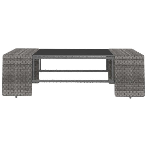2 részes szürke polyrattan kerti ülőgarnitúra