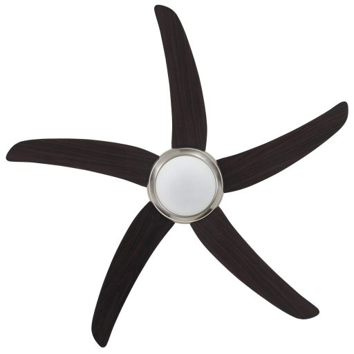 Díszes mennyezeti ventilátor lámpával 128 cm barna