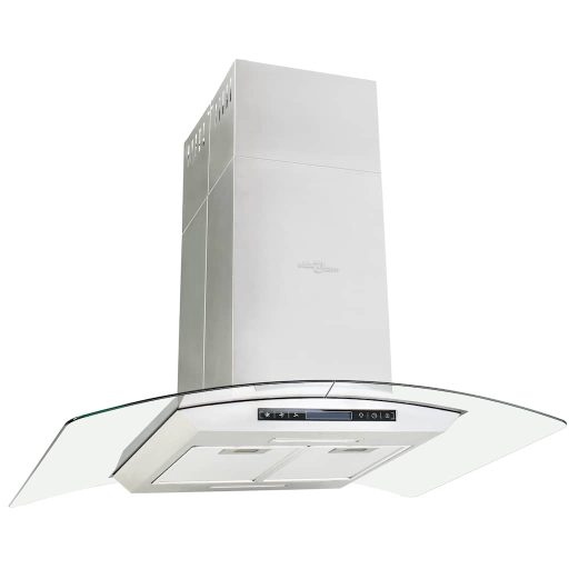Érintős sziget páraelszívó LCD-kijelzővel 90 cm 756 m³/óra LED