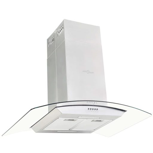 Rozsdamentes acél sziget páraelszívó 90 cm 756 m³/óra LED