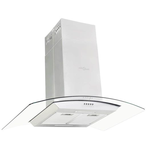 Rozsdamentes acél sziget páraelszívó 90 cm 756 m³/óra LED