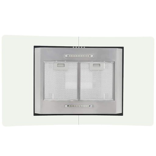 Rozsdamentes acél sziget páraelszívó 90 cm 756 m³/óra LED