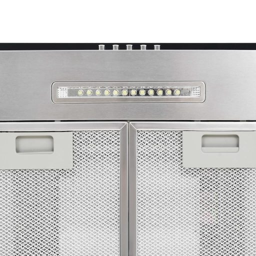 Rozsdamentes acél sziget páraelszívó 90 cm 756 m³/óra LED