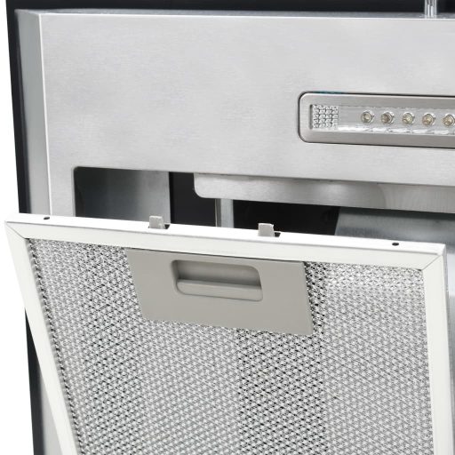 Rozsdamentes acél sziget páraelszívó 90 cm 756 m³/óra LED