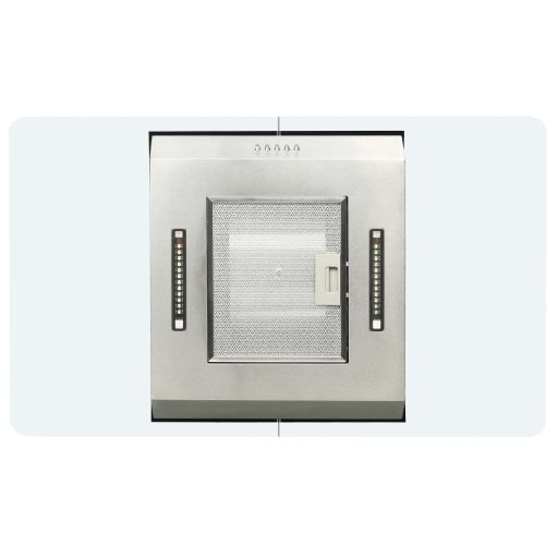 Rozsdamentes acél sziget páraelszívó 90 cm 756 m³/óra LED